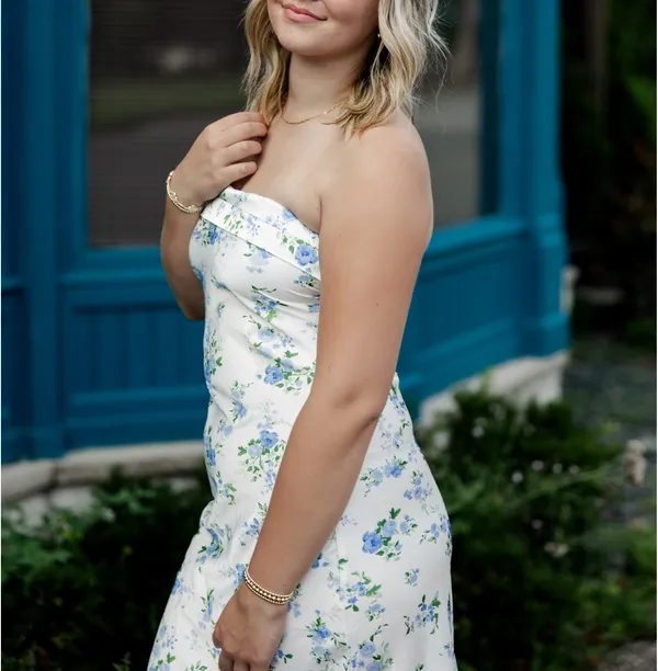 Altar'd State Dress Maxi Floral Silk - Image 4