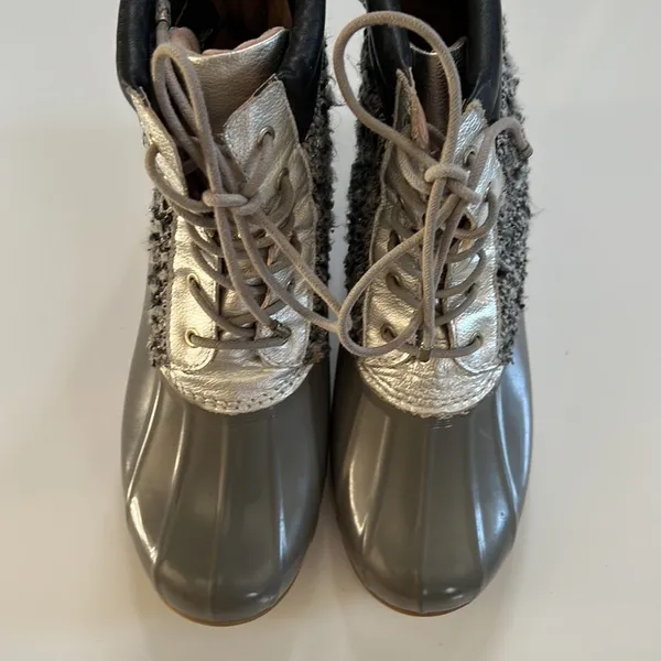 Sam Edelman Gray Bling Snow Rain Boots 8 - Image 3
