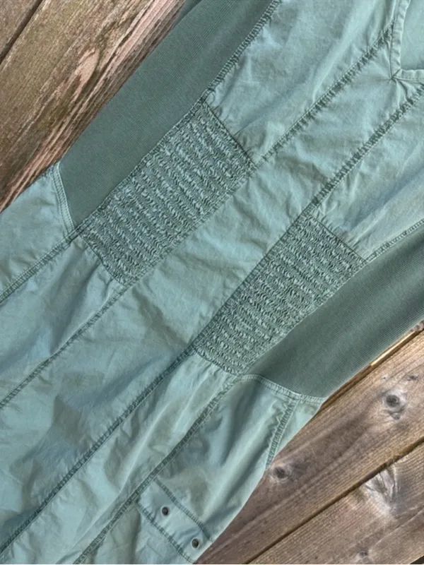 EUC XCVI WEARABLES Gibbon Tank Dress Bubble Hem Sleeveless V Neck Green Large - Image 5