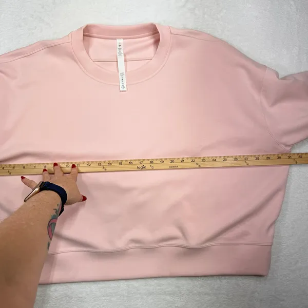 Lululemon 20 Perfectly Oversized Cropped Crew Softstreme Strawberry Milkshake - Image 8