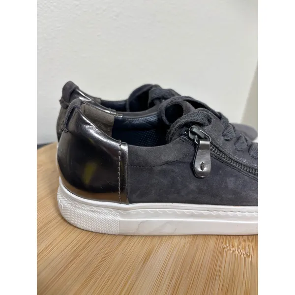 Paul Green Toby Low Top Sneakers Women's 5 Charcoal Grey Suede Metallic‎ Shoes - Image 2