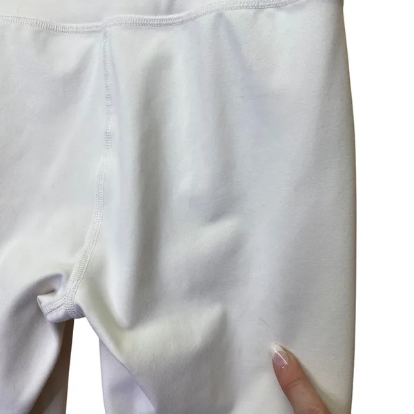 Alo Yoga White High Waist Ripped Warrior Leggings Size Small - Image 7