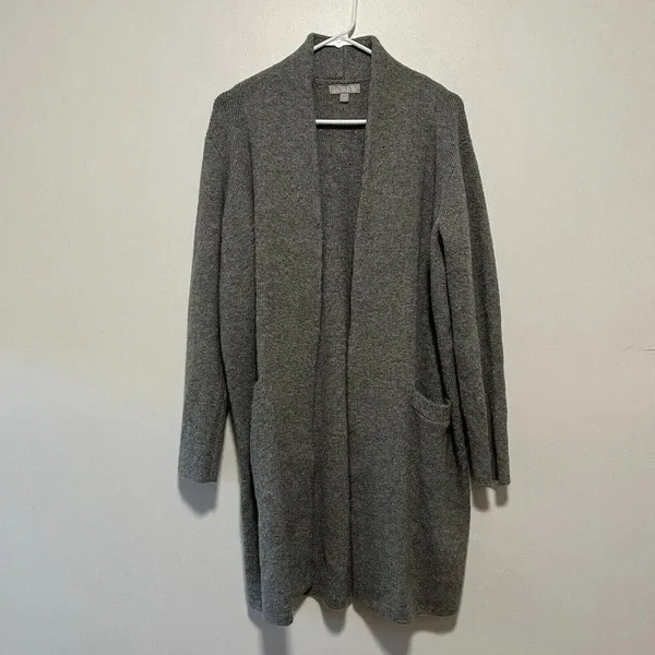J. Crew Gray Cocoon‎ Merino Wool Alpaca Blend Sweater Blazer Size XS - Image 3