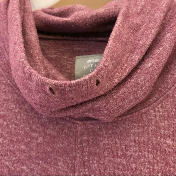 Aerie Cowl Neck Just Add Leggings Sweater‎ Purple Small - Image 3