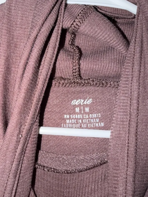 aerie Women's Mauve Cowl Neck Pullover Sweatshirt - Image 2