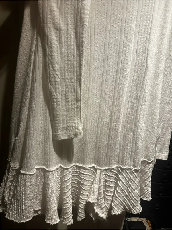 NWT FREE PEOPLE Tate Pointelle Tunic- Ivory Combo $78 MSRP - Image 3