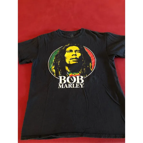 Bob Marley black graphic short sleeve t-shirt size Medium - Image 2