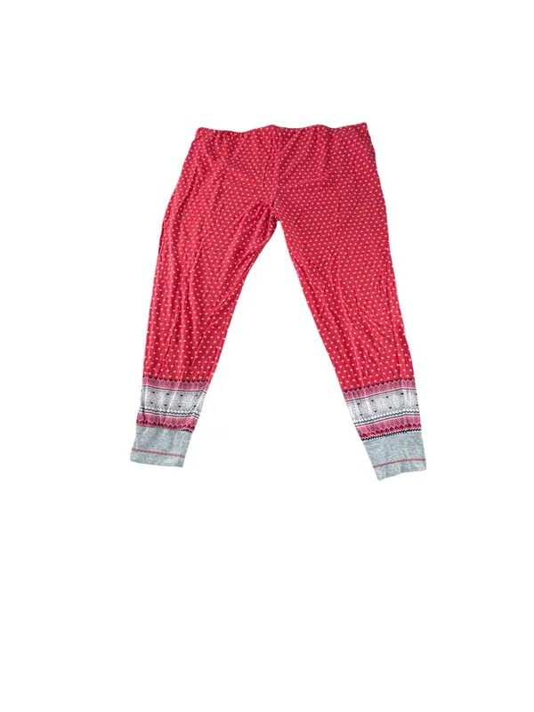 Cuddl Duds Red Polka Dot Long-Sleeve Pajama Set with Gray Trim - Image 14