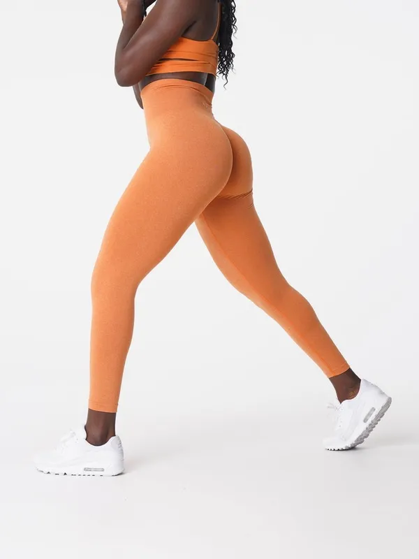 NVGTN Seamless Leggings, Burnt Orange, Size S - Image 2