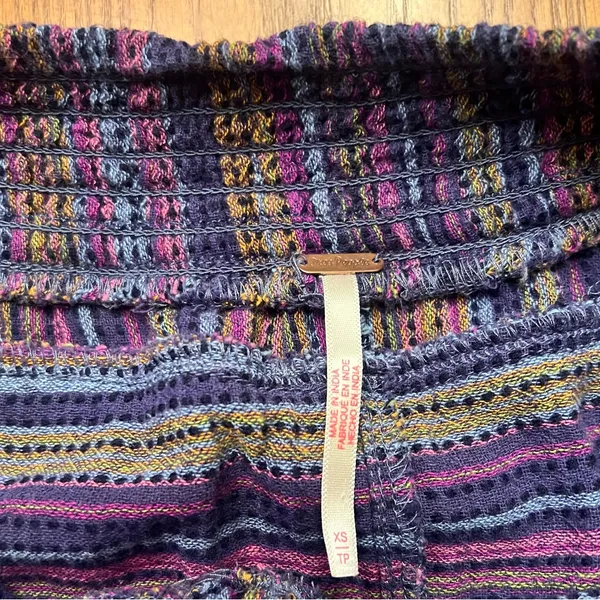 Free People Sweet Escape High‎ Waist Harem Woven Striped Pants Pouch Pockets XS - Image 10