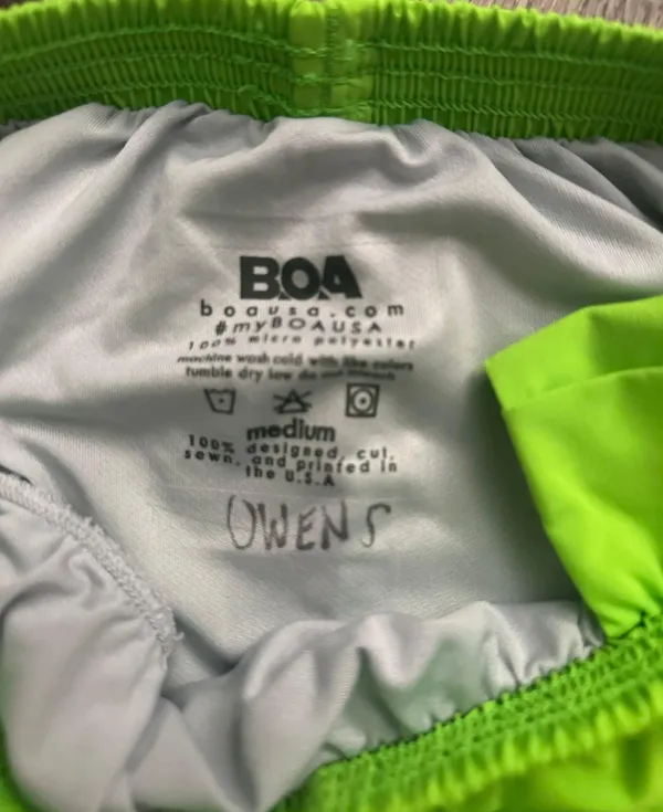 Neon Green BOA USA Shorts Size M - Image 4