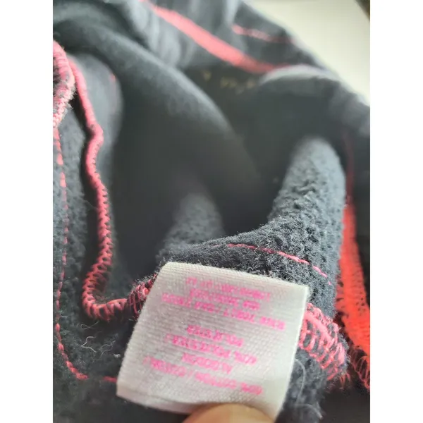 PINK Victorias Secret Sweatpants Women XS Black Neon Pink Side Stripe Limited ED - Image 4