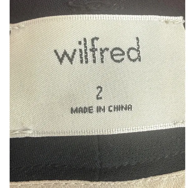 Aritzia Wilfred Womens Black Tie Front High Rise Straight Leg Dress Pants Size 2 - Image 3