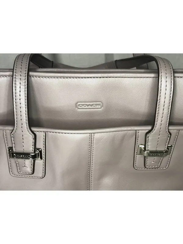 COACH Taylor Alexis Leather Lavendar Carryall Shopper Tote Bag Purse F25205 - Image 3