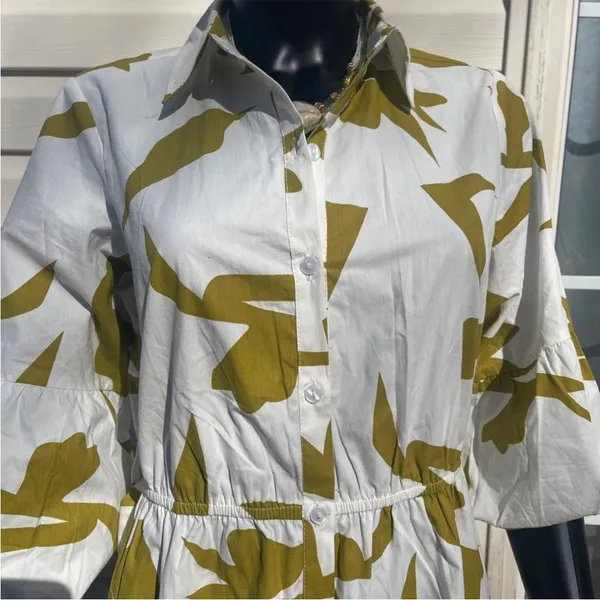 NWT Naoo‎ ivory and mustard dress size xl - Image 4
