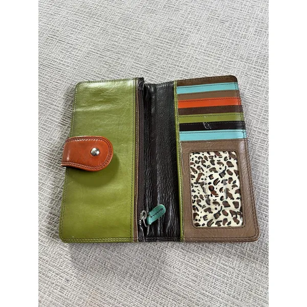 Original Prym Multicolor Leather Wallet Women One Size Zip ID Card Leopard - Image 3