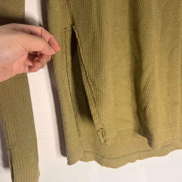 We The Free Women's Snowy Thermal Tee Size XL Green Long Sleeve Tunic - Image 4