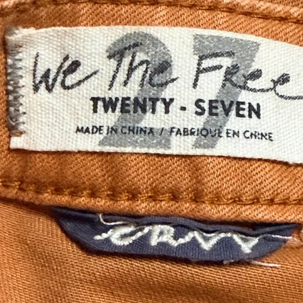 Free People We The Free Just Float On Flare Jeans Rust Orange Lace Up Back 27 - Image 7
