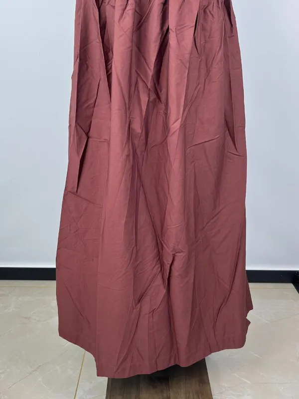 NWOT Farm Rio Cotton Sleeveless Midi Dress Brown and Ivory Sz XS - Image 10