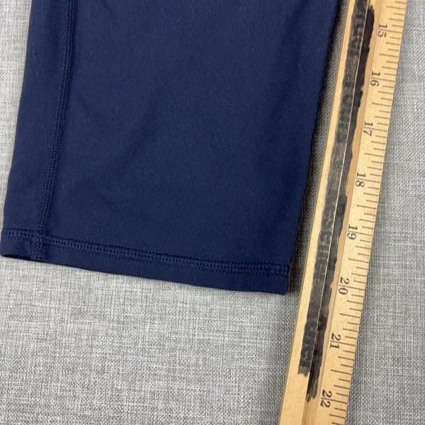Athleta Leggings Womens L Blue Cropped Nylon Spandex Elastic Waist Yoga Gym - Image 7