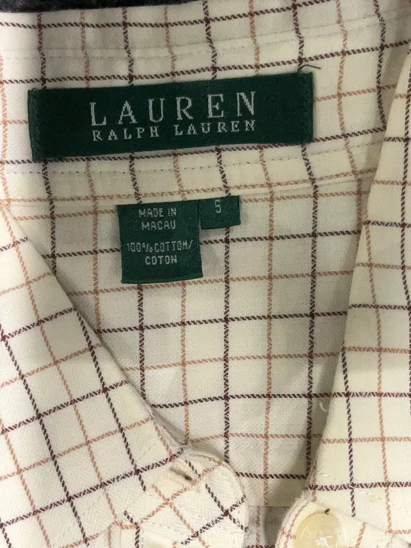 Lauren Ralph Lauren Button Up Shirt Women S Plaid L/S Preppy Luxury - Image 5