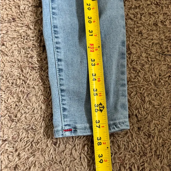 True Religion Halle High Rise Super Skinny Jeans Light Blue size 30 - Image 8