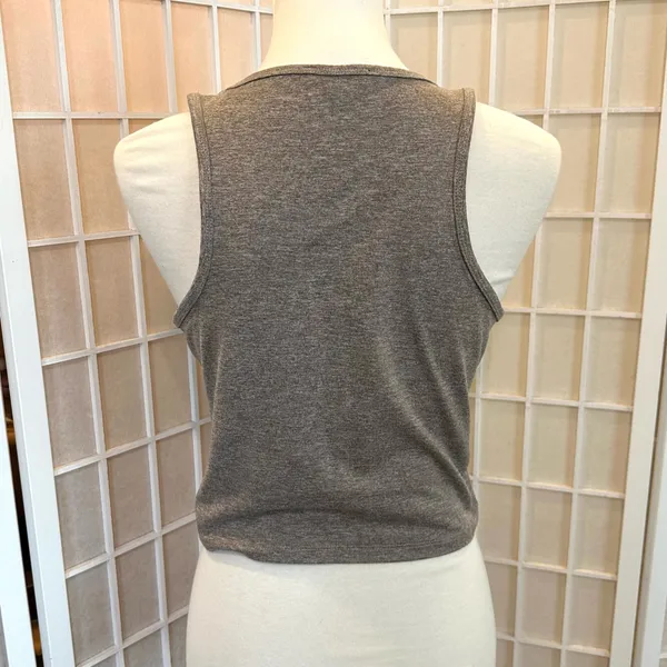 Zobha Heather Gray Sleeveless Tank Top, size L - Image 3