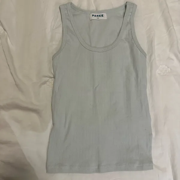 Parke Bridal Collection Pointelle Tank Size XS in Something Blue - Image 2
