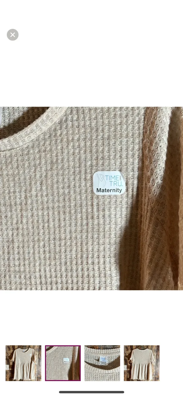 NWT Time and Tru maternity tunic top size medium (8-10) 28 length x 19 width rm16 - Image 3