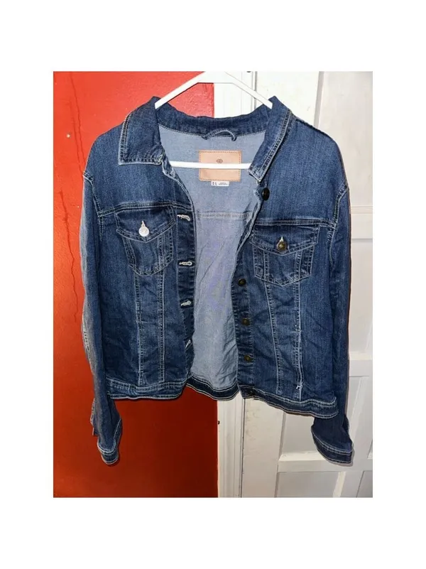 One5One Denim Medium Wash Blue Jacket Size L - Image 10