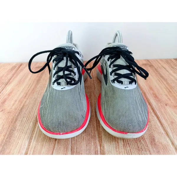 Brooks PureFlow 7 Women's Size 7.5 Gray Black Pink Running Shoes Sneakers - Image 4