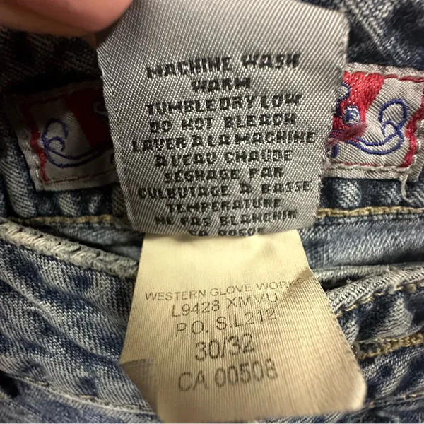 Vintage Silver Mid Rise Blue Jeans Flare Denim Made In Guatemala Womens 30 32 - Image 14