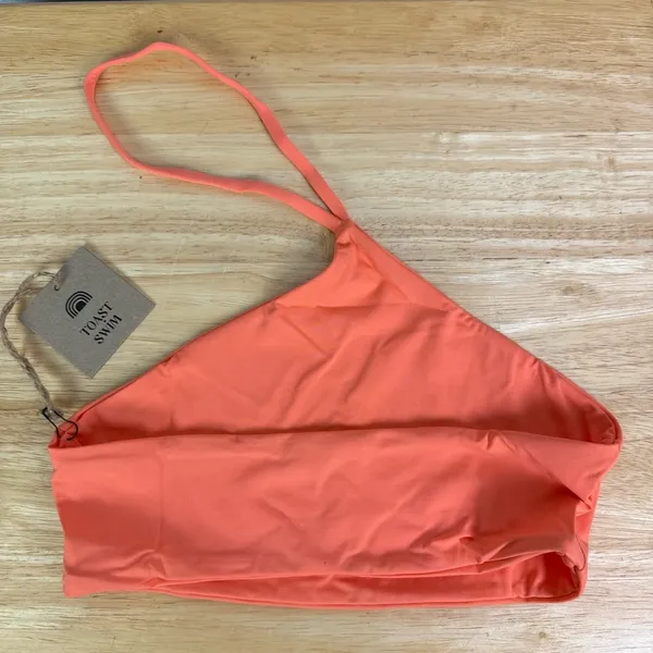 Free People X Toast Swim Apex Bikini Top Nectarine Size M - Image 5