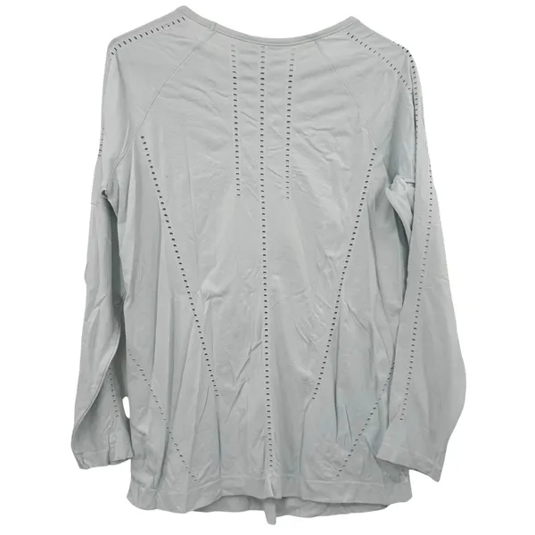 Athleta Size Large Long Sleeve Top‎ Shirt Off White Athletic Vented Workout - Image 2