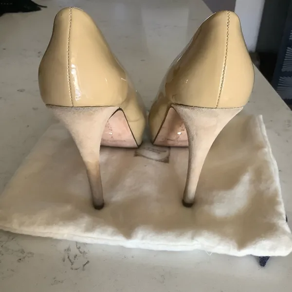 La Fenice Venezia nude patent leather peep toe heels platform high heel shoes 7 - Image 6