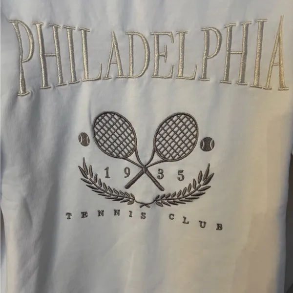 Philadelphia Tennis Club White Crewneck - Image 2