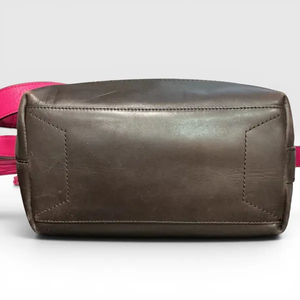 Coach Legacy Leather Duffle Crossbody Bag 19845 Navy‎ Pink Colorblock Rare Strap - Image 7