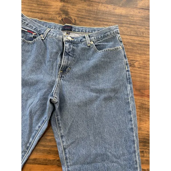 Tommy Hilfiger Jeans Womens 13/30 Vintage Freedom Y2K Pants Flag Patch USA Adult - Image 7