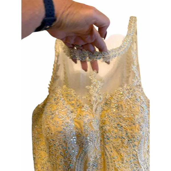 Let's Gold Jeweled Tulle Homecoming Dress - Size 3XL - Image 7