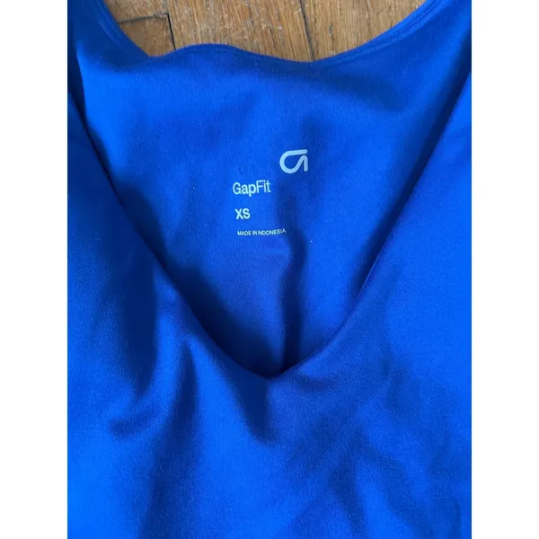 GapFit Blue Athletic Dress XS Sleeveless Built In Shorts Tennis Golf Shelf Bra - Image 2