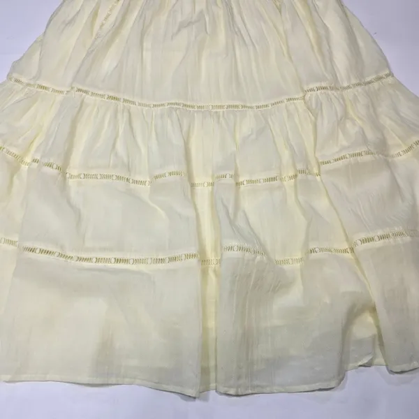 Tularosa Eleanora Embroidered Dress in Mellow Yellow Large - Image 4
