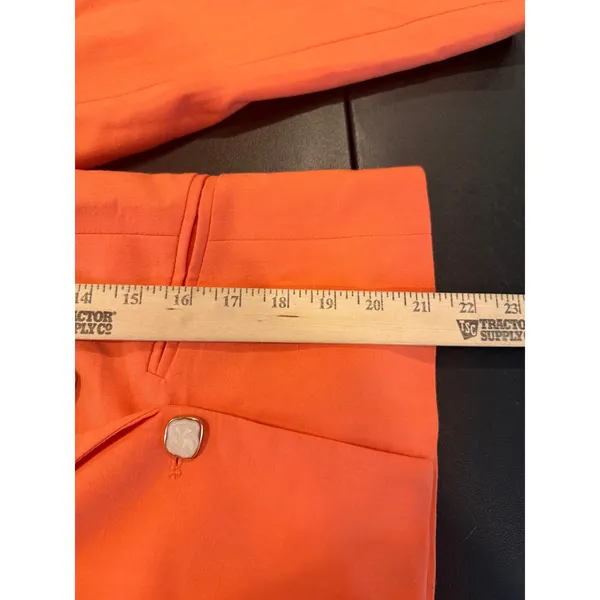 House of Harlow 1960 Womens XS Peach Blazer Double‎ Breasted Gold Button Jacket - Image 5
