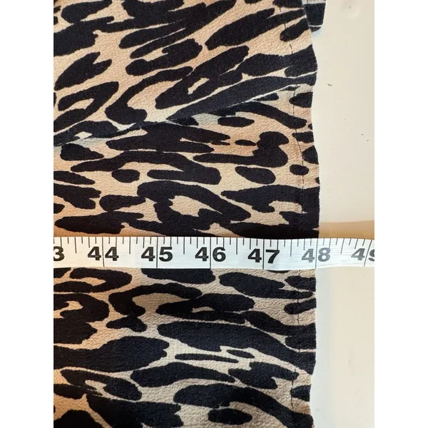 NA-KD Halter Animal Print Maxi Dress Black Tan Leopard Viscose Flowy Boho Size 4 - Image 11