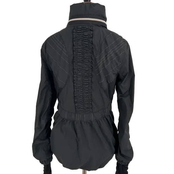 Lululemon Black Nylon Zip Up Ruched Back Detail Jacket Size 6 - Image 8