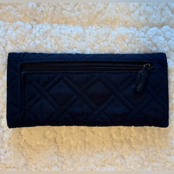Vera Bradley Blue Quilted Fabric Clutch Pocket Book Wallet - Image 6