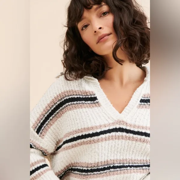 Free People Kennedy Striped Pullover Sweater - Image 3