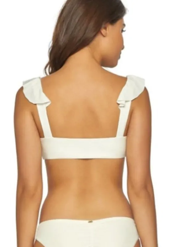 PILYQ -  Cream Tie Front Bikini Top medium - Image 2
