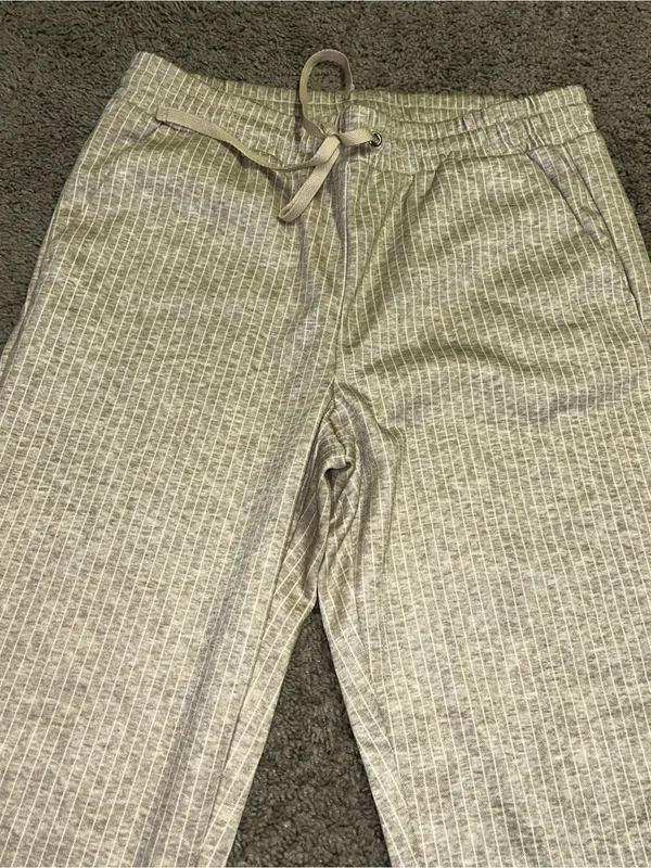 LOFT Neutral Ribbed Straight Leg Knit Pants in Beige - Image 2