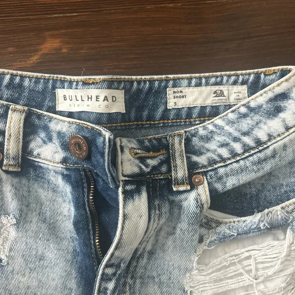 Bullhead Light Blue Distressed Jean Shorts - Image 3