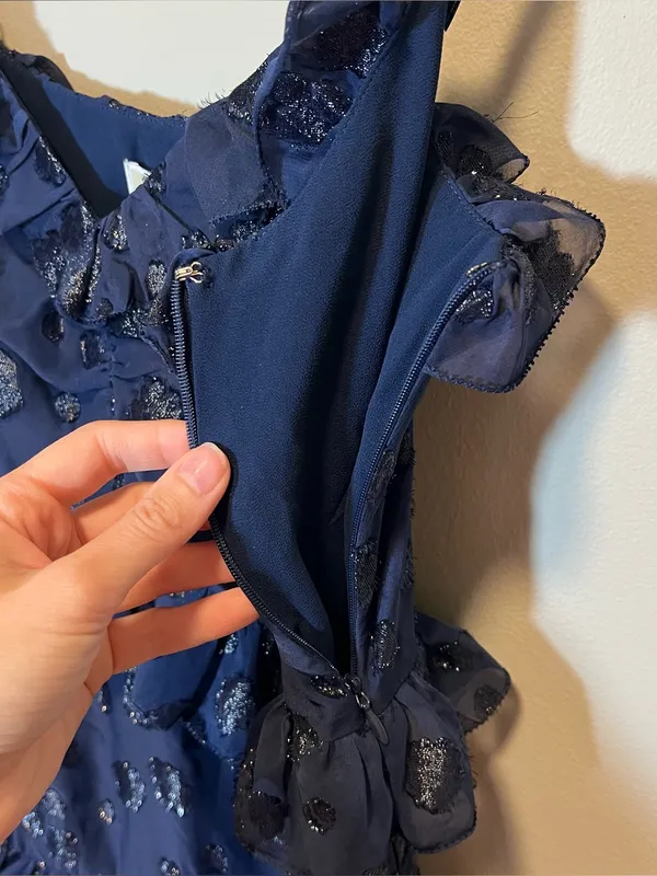 MICHAEL Michael‎ Kors Women’s Navy Long Tiered Maxi Dress XS NWT Ruffle - Image 7